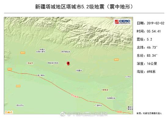 塔城地震最新情况报告发布