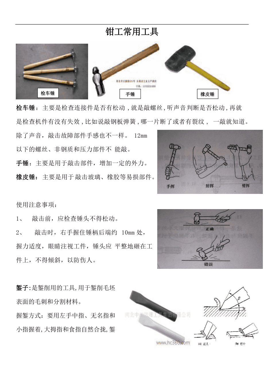 最新钳工工具及其应用概览